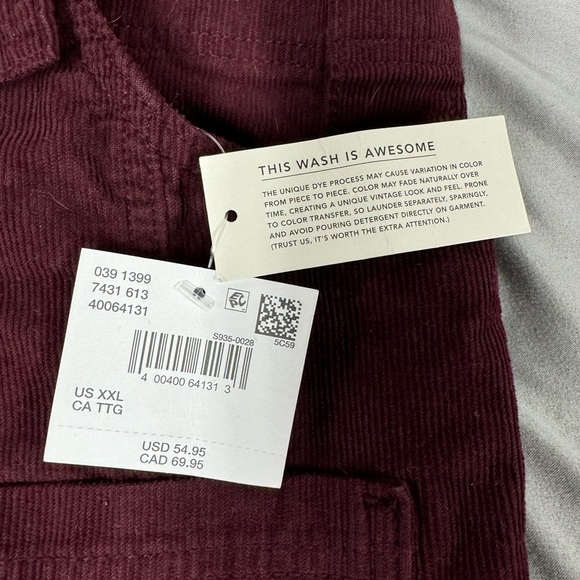 American Eagle Burgundy Corduroy Pinafore Dress - Picture 7 of 8
